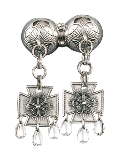 Hovedbilde halssølje, oksidert m. rosett