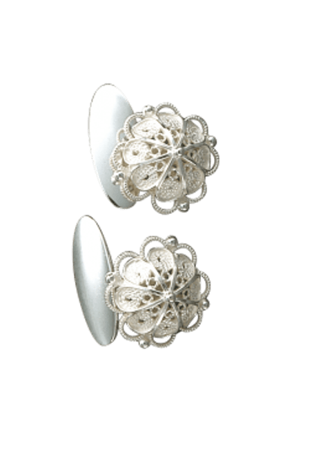 Hovedbilde mansj.knappar, kvit