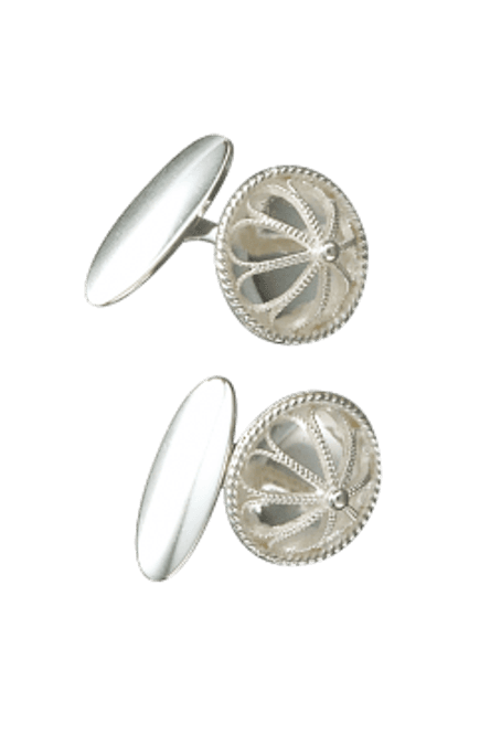 Hovedbilde mansj.knappar, kvit