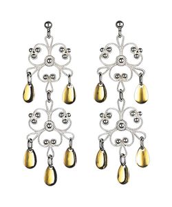 Hovedbilde &Oslash;yrepynt, kvit/forgylt